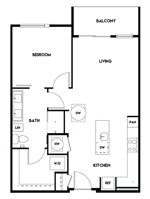 1BR 1BA_757 SF at The Cosmopolitan, Tulsa